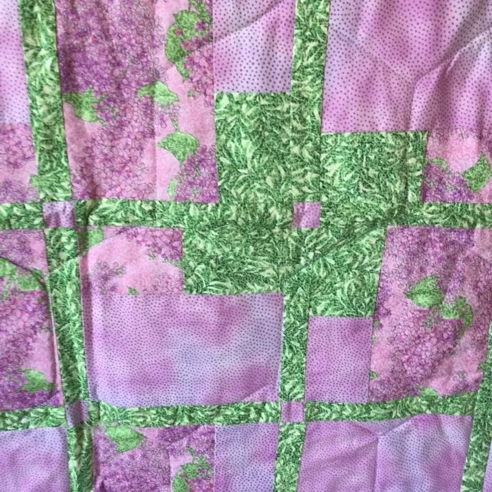 Handmade Quilt. Lilacs